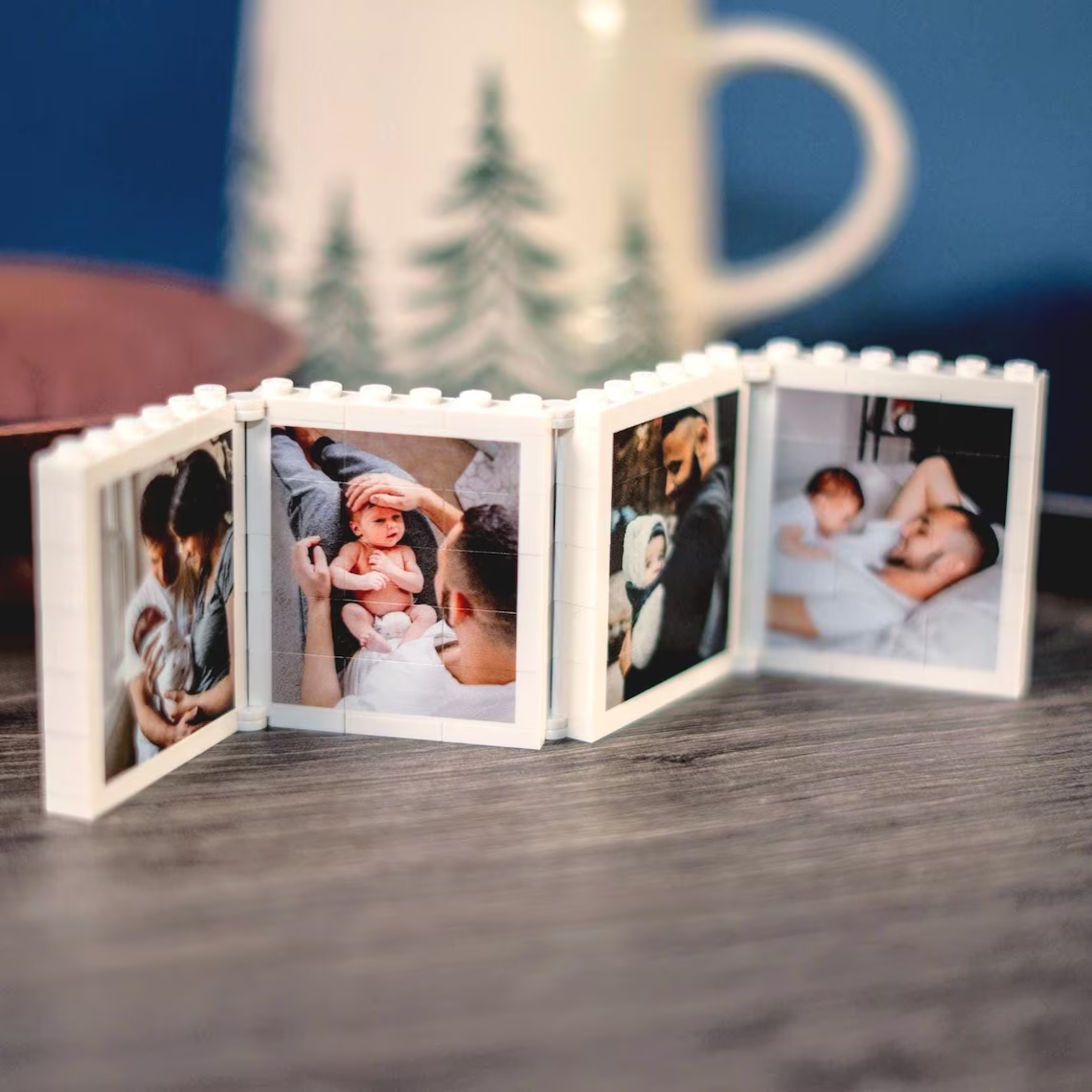 Custom Photo Happy Father's Day Fold-Out Brick Photo Frame Gift For Family TH10 169999