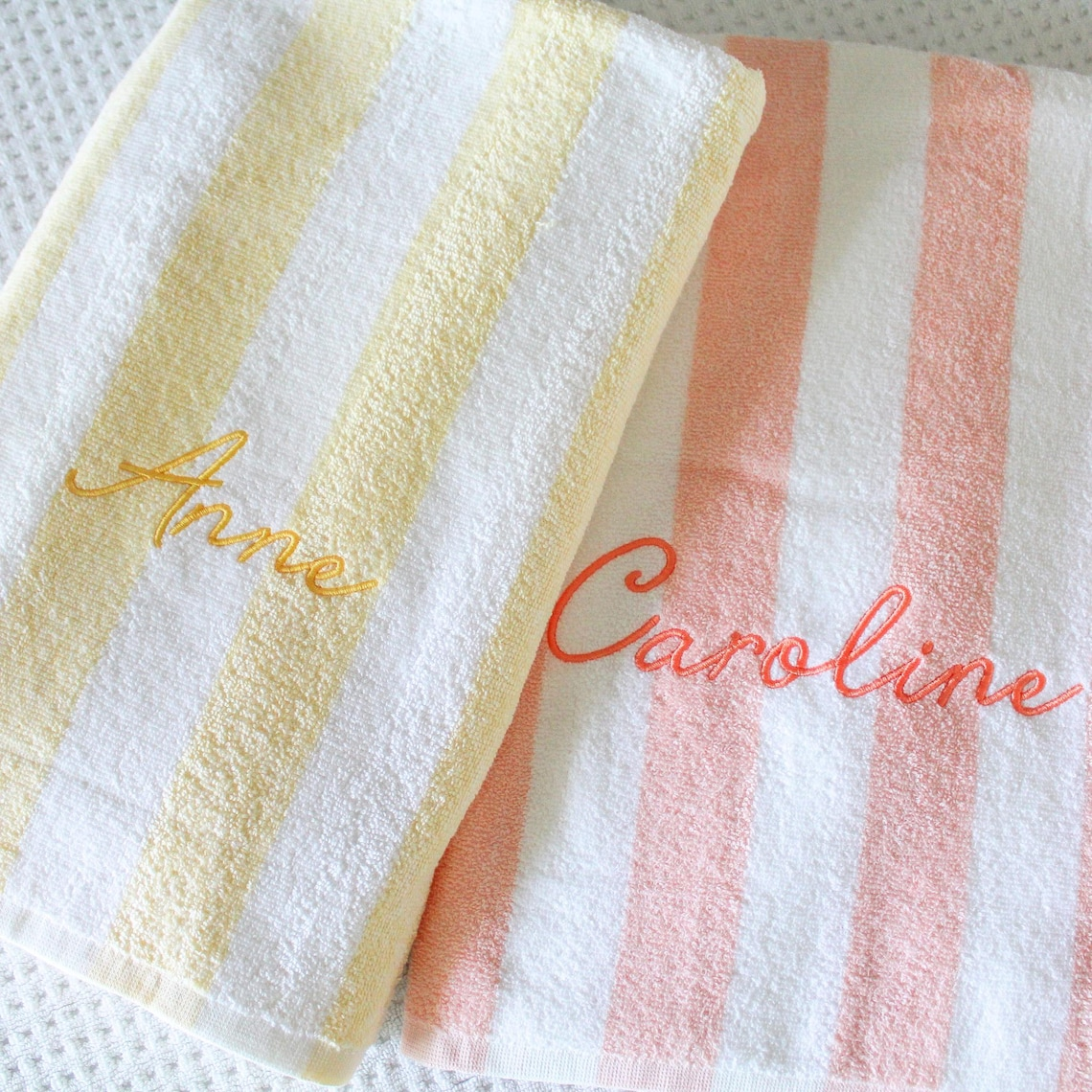 Personalized Embroidered Cabana Stripe Towels TH10 170347