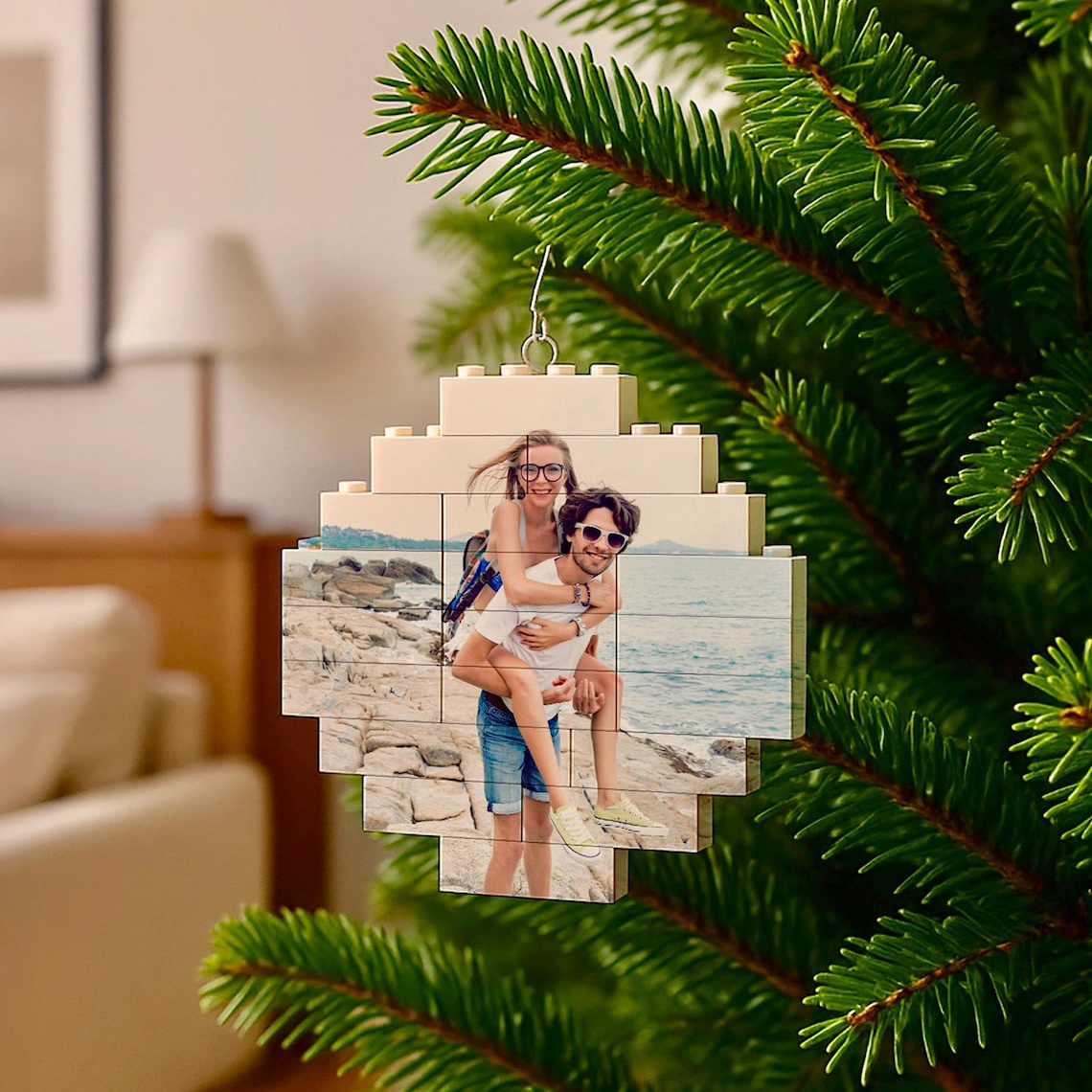 Custom Family Photo Building Blocks Ornament TH10 170739