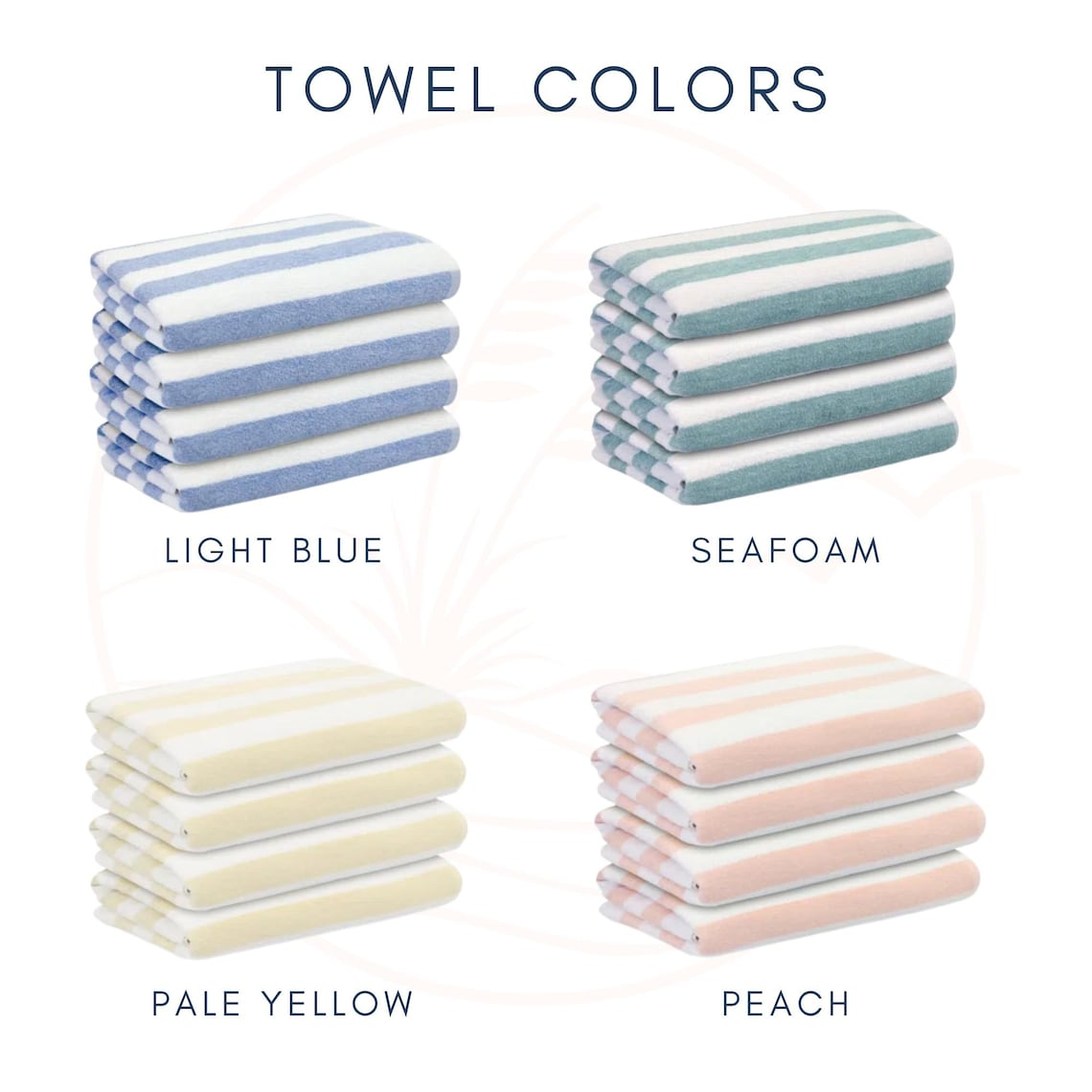 Personalized Embroidered Cabana Stripe Towels TH10 170347