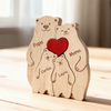 Custom Family Bear Puzzle, Engraved Family Name Puzzle Mother's Day Gift, Family Home Decor HA75 920734