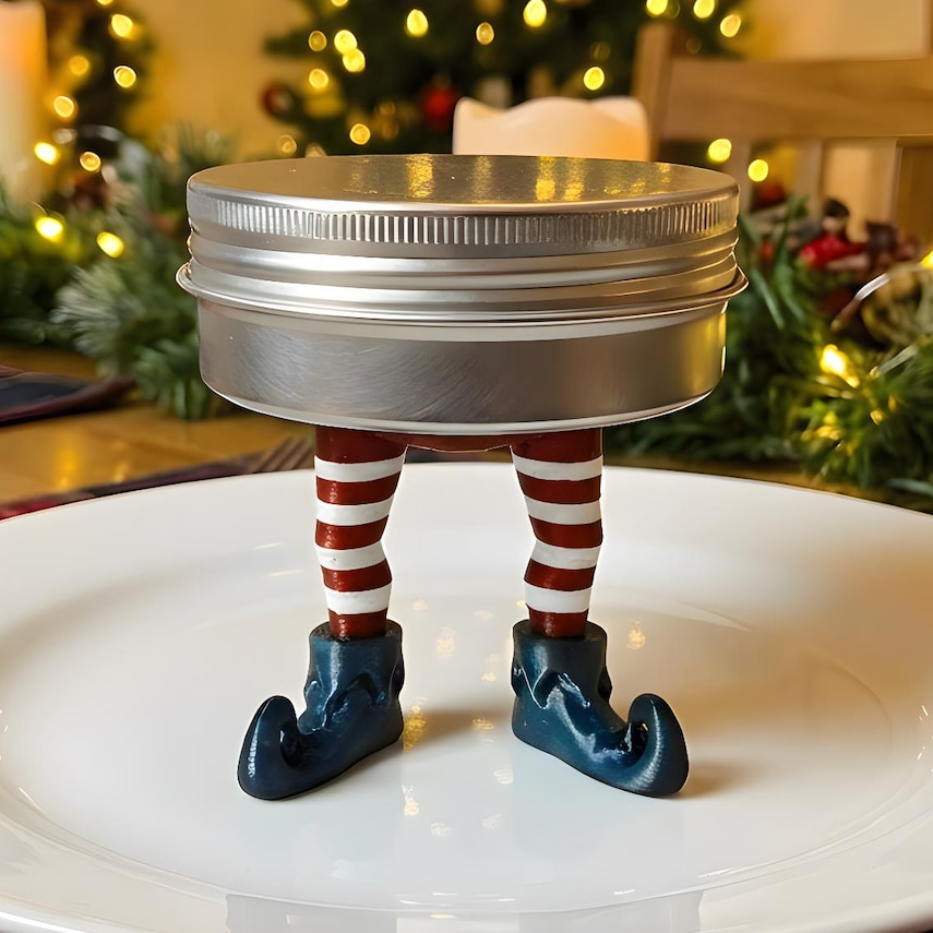 Christmas Crackers Alternative - Xmas Elf Legs Party Favor With a Unique Surprise in Every Tin TH10 171445