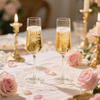 Personalized Custom Name Wedding Champagne Flutes, Mr & Mrs Toasting Glasses TH10 171235