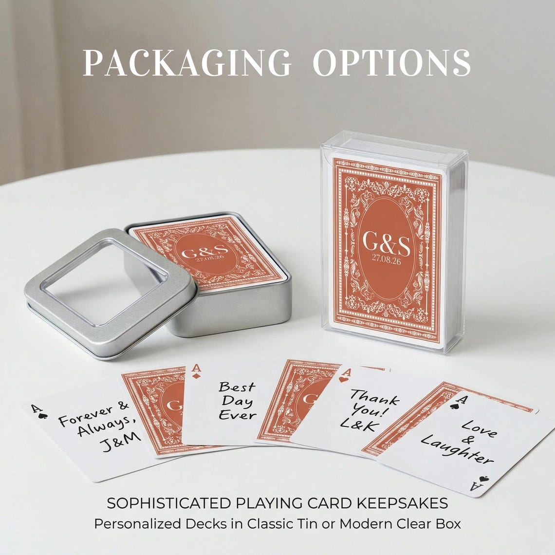 Monogram Bride Groom Wedding Guest Book - Personalized Playing Cards TH10 170577