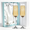 Personalized Custom Name Wedding Champagne Flutes, Mr & Mrs Toasting Glasses TH10 171235