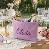 Embroidered Corduroy Cosmetic Bag, Personalized Makeup Bag TH10 170299