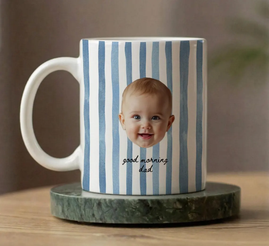 Custom Photo Baby Face Mug For New Dad Gift for Parents, Father's Day TH10 169941