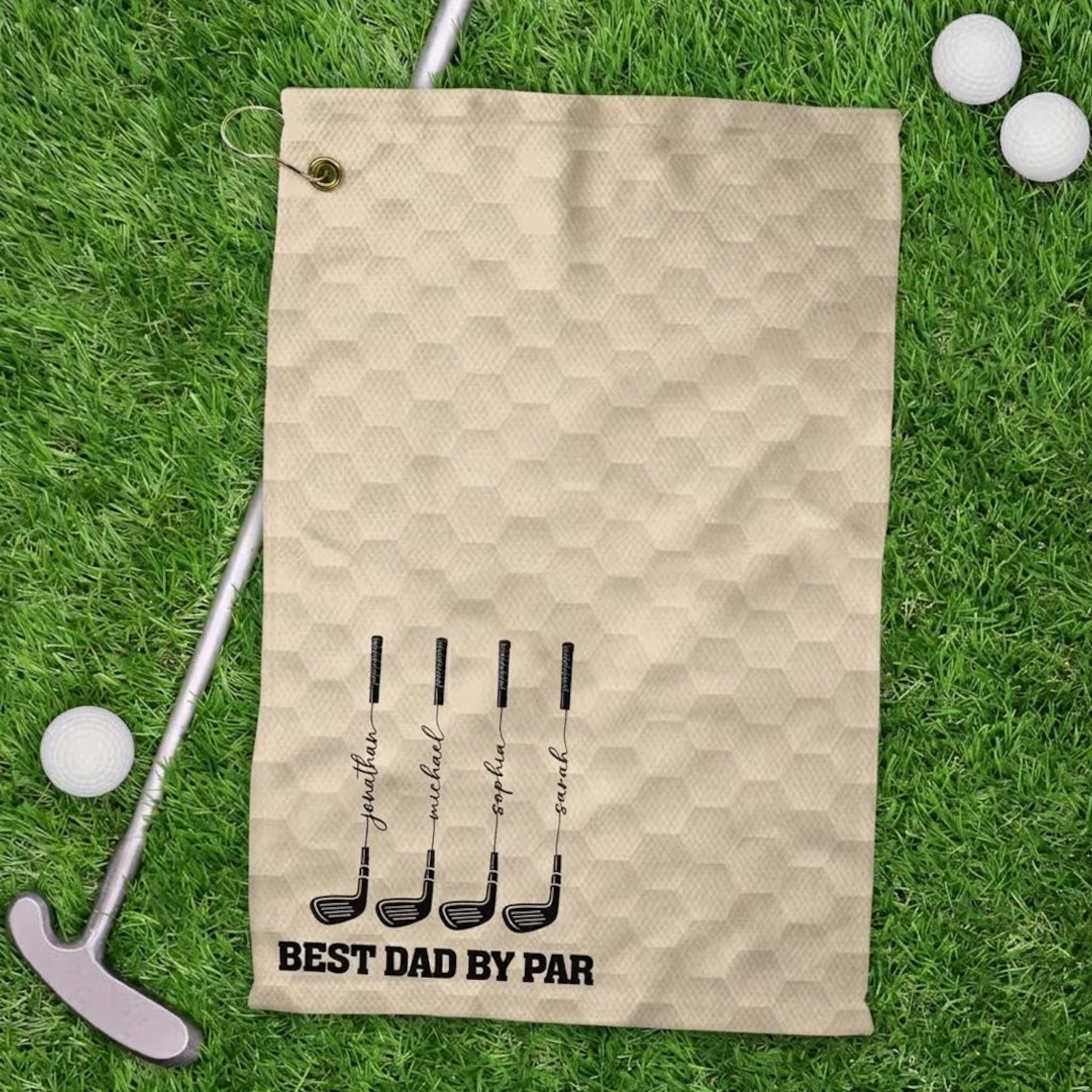 Custom Name Best Dad By Par Golf Towel For Golf Dad TH10 169981