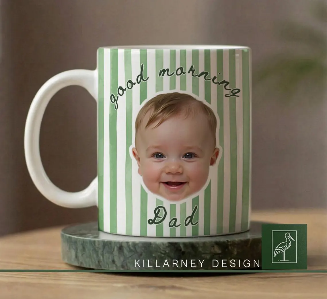 Custom Photo Baby Face Mug For New Dad Gift for Parents, Father's Day TH10 169941