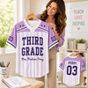 Personalized Custom Name Number, First Grade Teacher Jersey Shirt, Back To School Gift TH10 170509