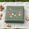 Custom Name Floral Butterfly Baby Embroidered Blanket TH10 171077