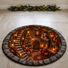 Santa Workshop 3D Illusion Round Rug, Christmas Home Decor TH10 171425