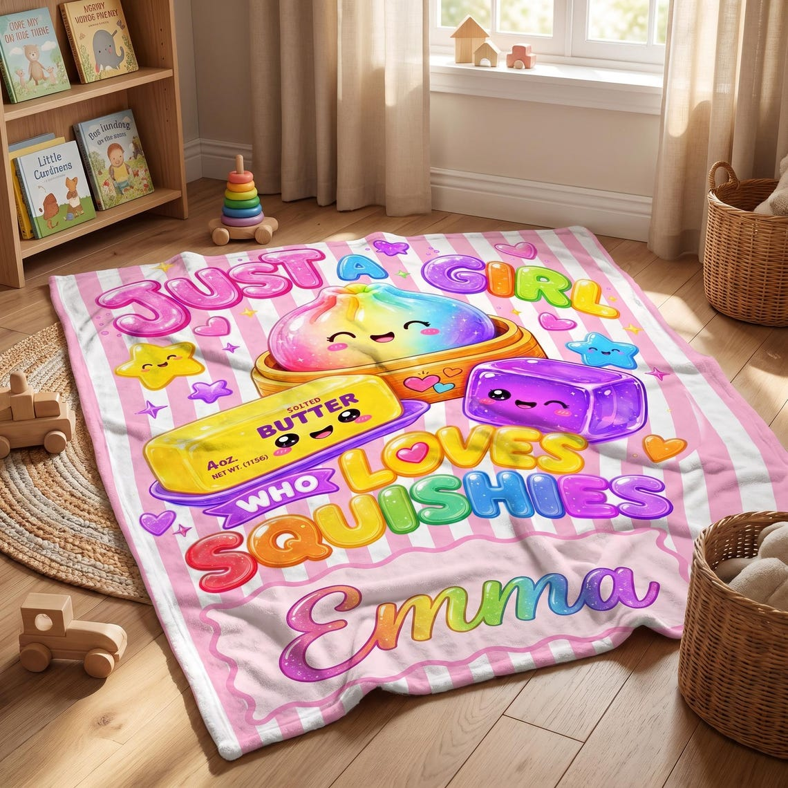 Custom Name Just A Girl Who Loves Squishies Blanket TH10 171585