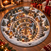 Winter Wonderland 3D Illusion Round Rug, Christmas Home Decor TH10 171423