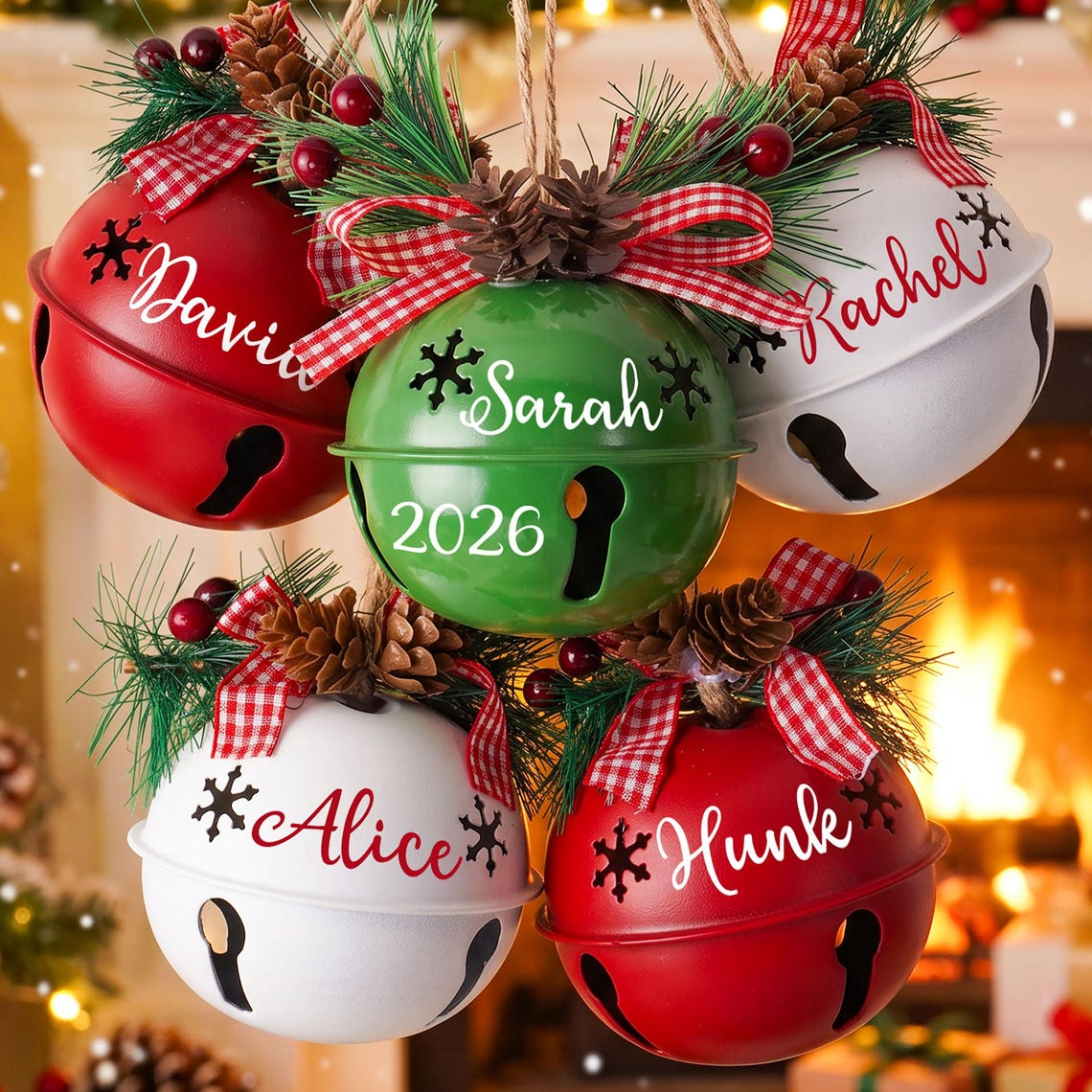 Personalized Custom Name Jingle Bell Christmas Ornament For Family TH10 171087