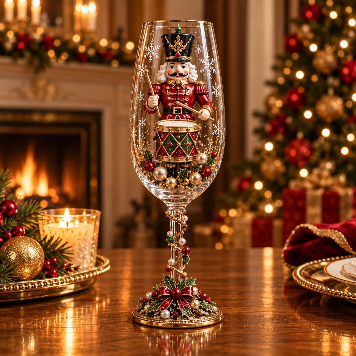 Holiday Wine Glasses Set Gift For Christmas TH10 171385
