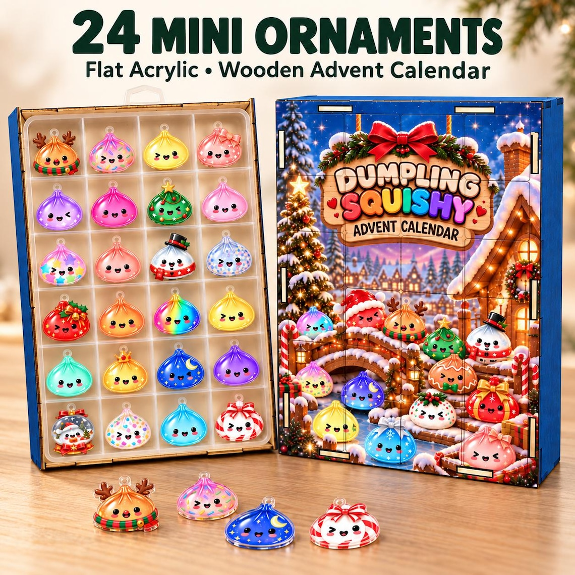 24 Day Dumpling Countdown Ornament Advent Calendar TH10 171319