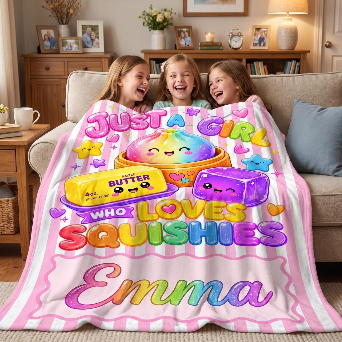 Custom Name Just A Girl Who Loves Squishies Blanket TH10 171585