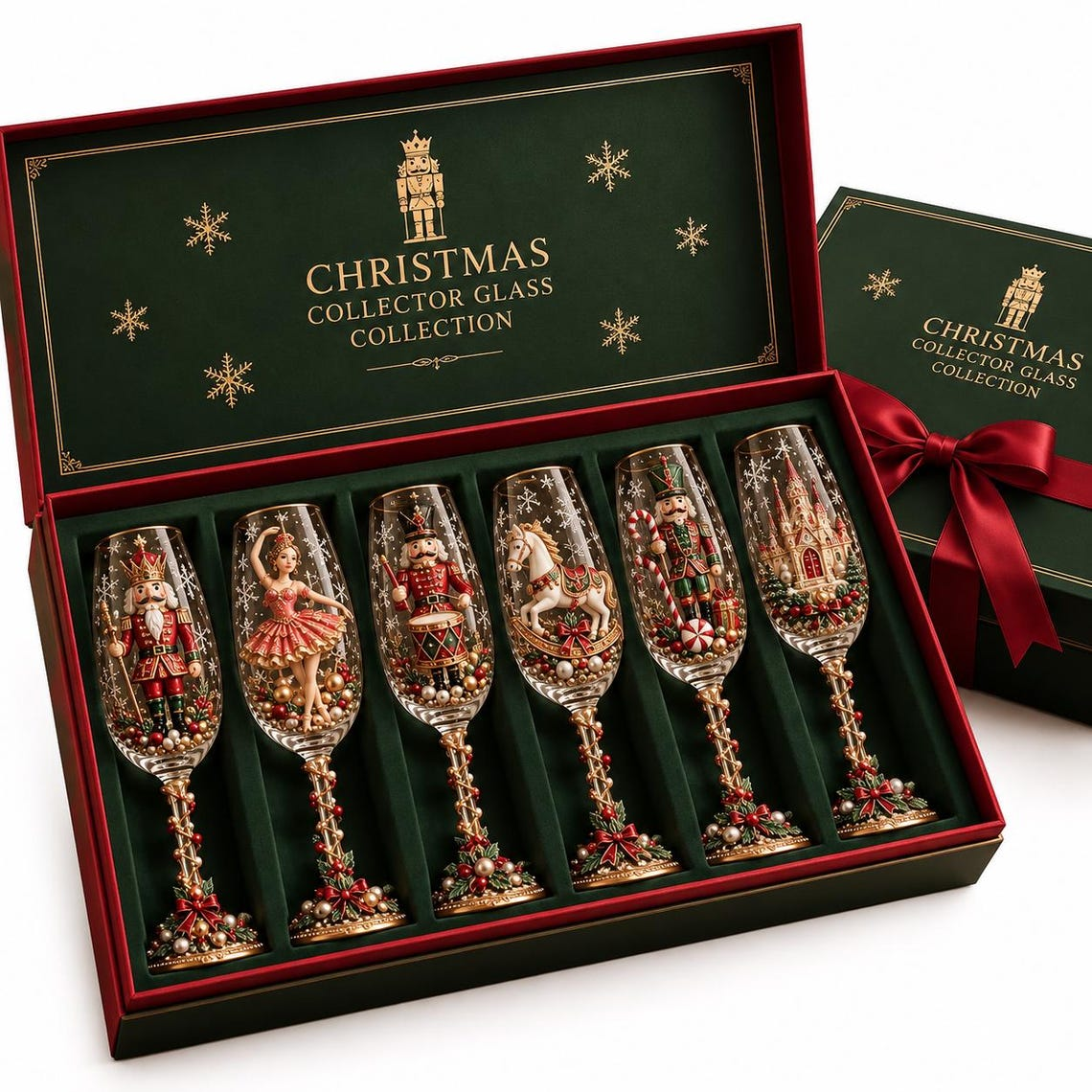 Holiday Champagne Glasses Set Gift For Christmas TH10 171385