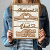 The Only Thing Having You As My Husband Family Hands - Personalized 2-Layered Wooden Plaque - Father's Day Gift For Husband HO82 902548