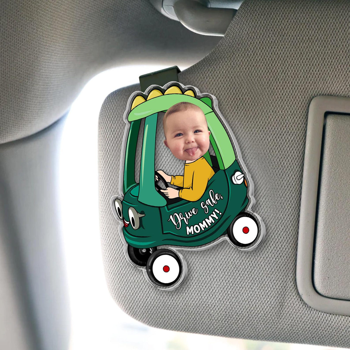 Custom Kids Photo Drive Safe Daddy Car Visor Clip Personalized Fathers Day Gift for Dad HA75 921382