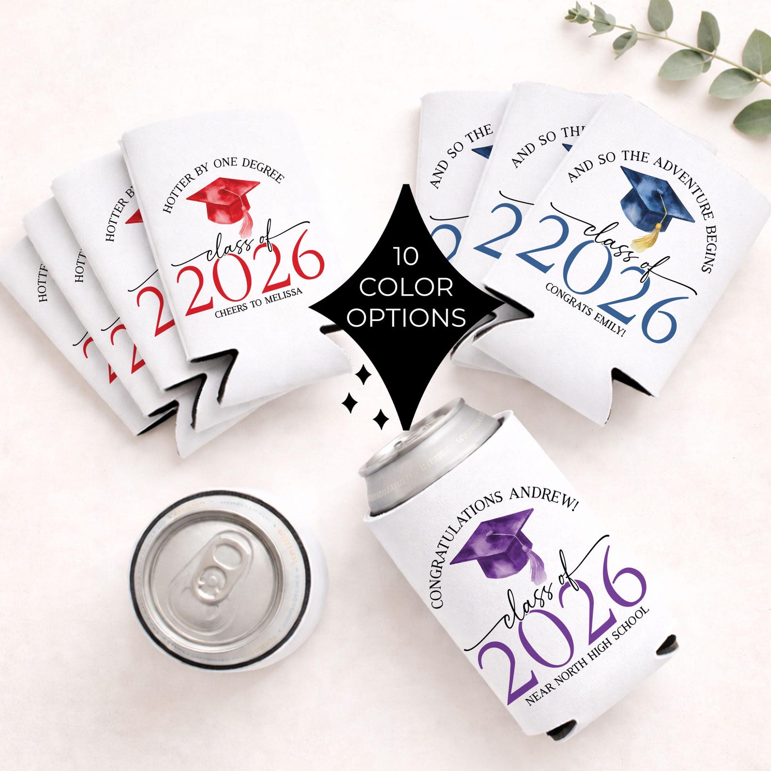 Personalized Graduation Party Favors - Class of 2026 Can Coolers, College Graduation Party Decor HA75 921164