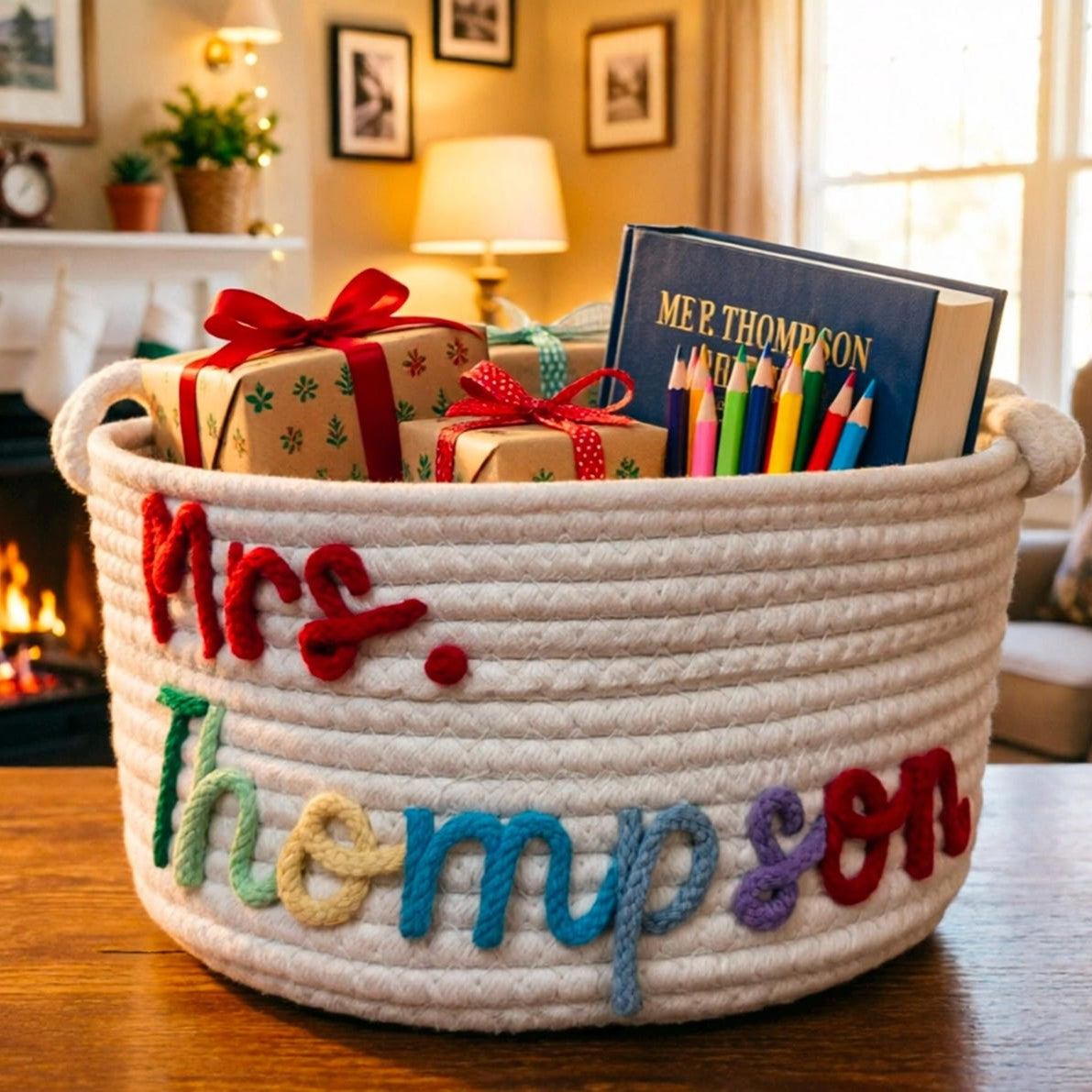 Personalized Teacher Appreciation Gift, Custom Teacher Basket, End of Year Teacher Gift HA75 921254
