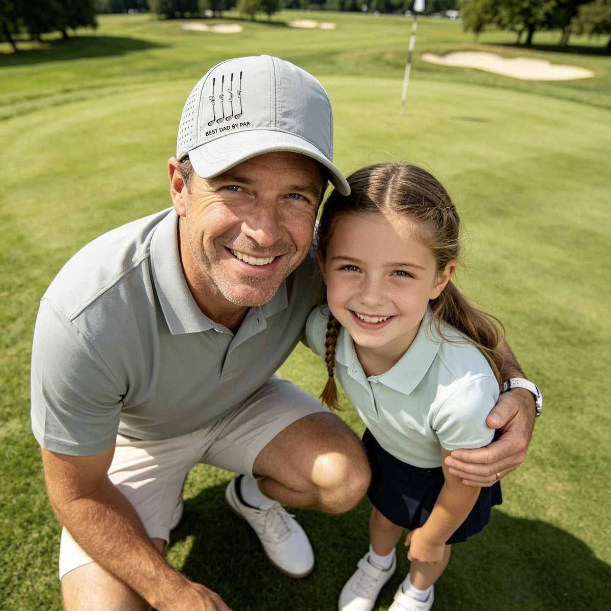 Personalized Best Dad By Par, Best Grandpa By Par Perforated Golf Hat Father Day Golf Gift HA75 921342