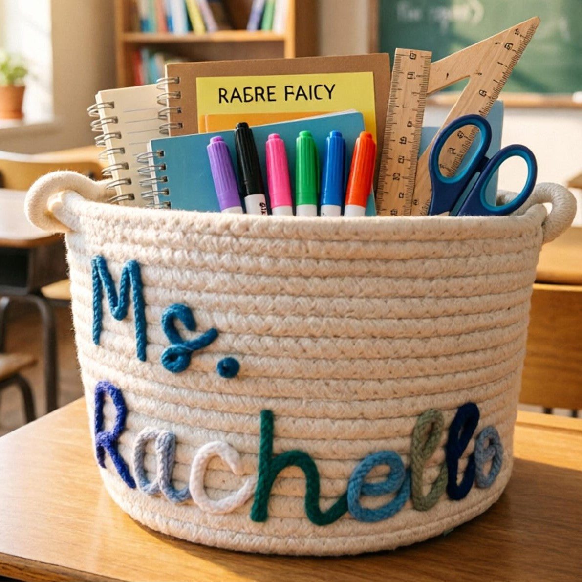 Personalized Teacher Appreciation Gift, Custom Teacher Basket, End of Year Teacher Gift HA75 921254