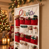 Personalized Name Reusable Christmas Advent Calendar, 24-Pocket Wall Hanging HA75 919518