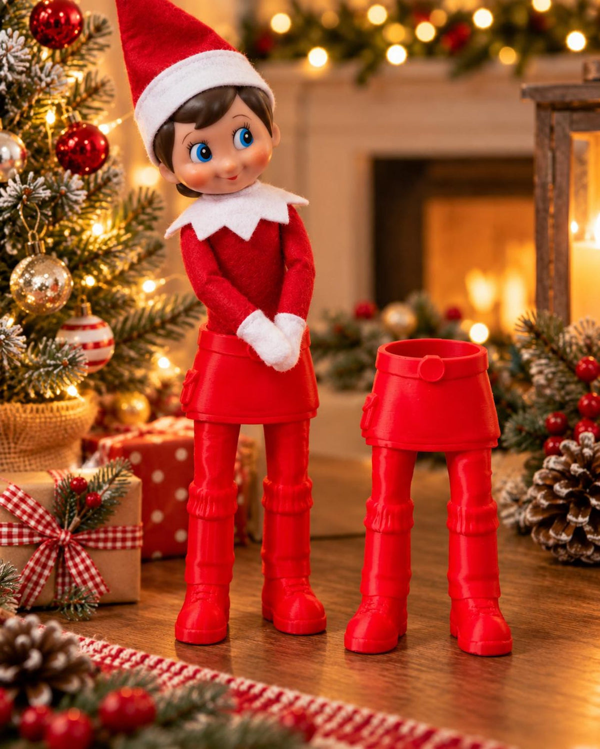 Christmas Elf Costume 3D Printed Figure, Elf Doll Pants & Skirt HA75 919470