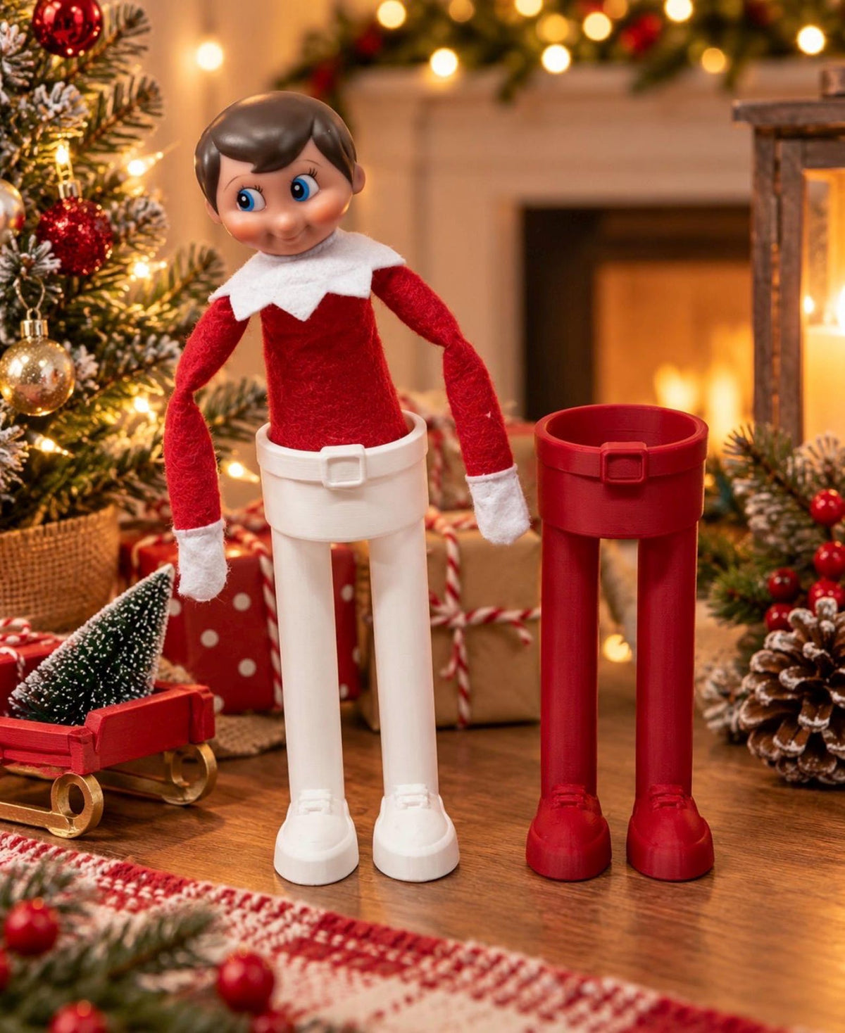 Christmas Elf Costume 3D Printed Figure, Elf Doll Pants & Skirt HA75 919470