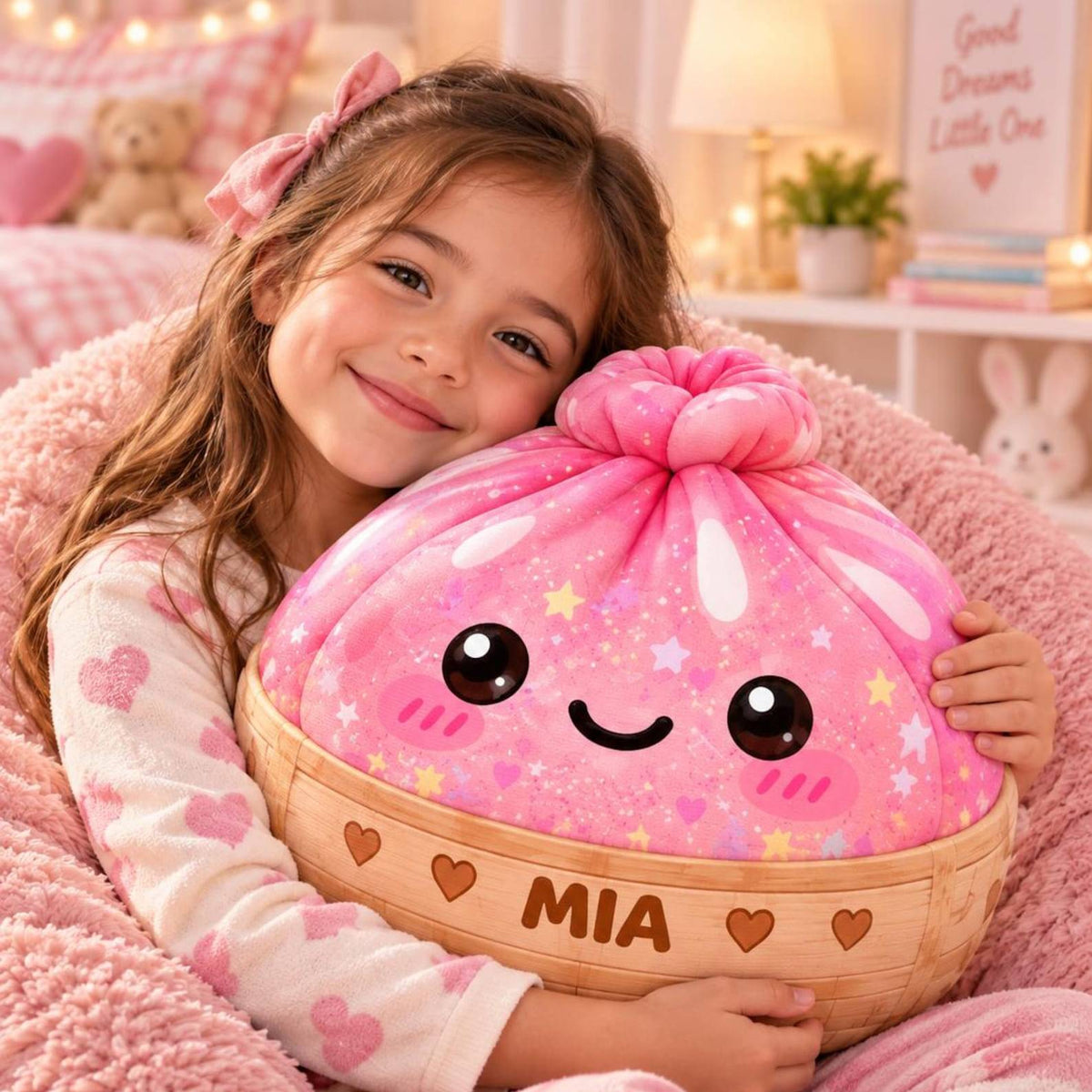 Custom Name Kawaii Dumpling Shaped Pillow - Birthday Christmas Gift for Kid HO82 904258