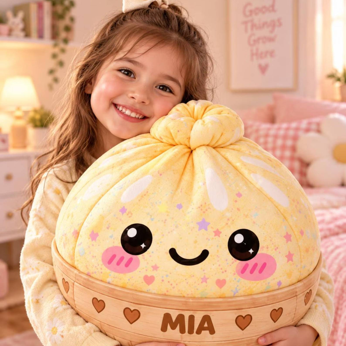 Custom Name Kawaii Dumpling Shaped Pillow - Birthday Christmas Gift for Kid HO82 904258