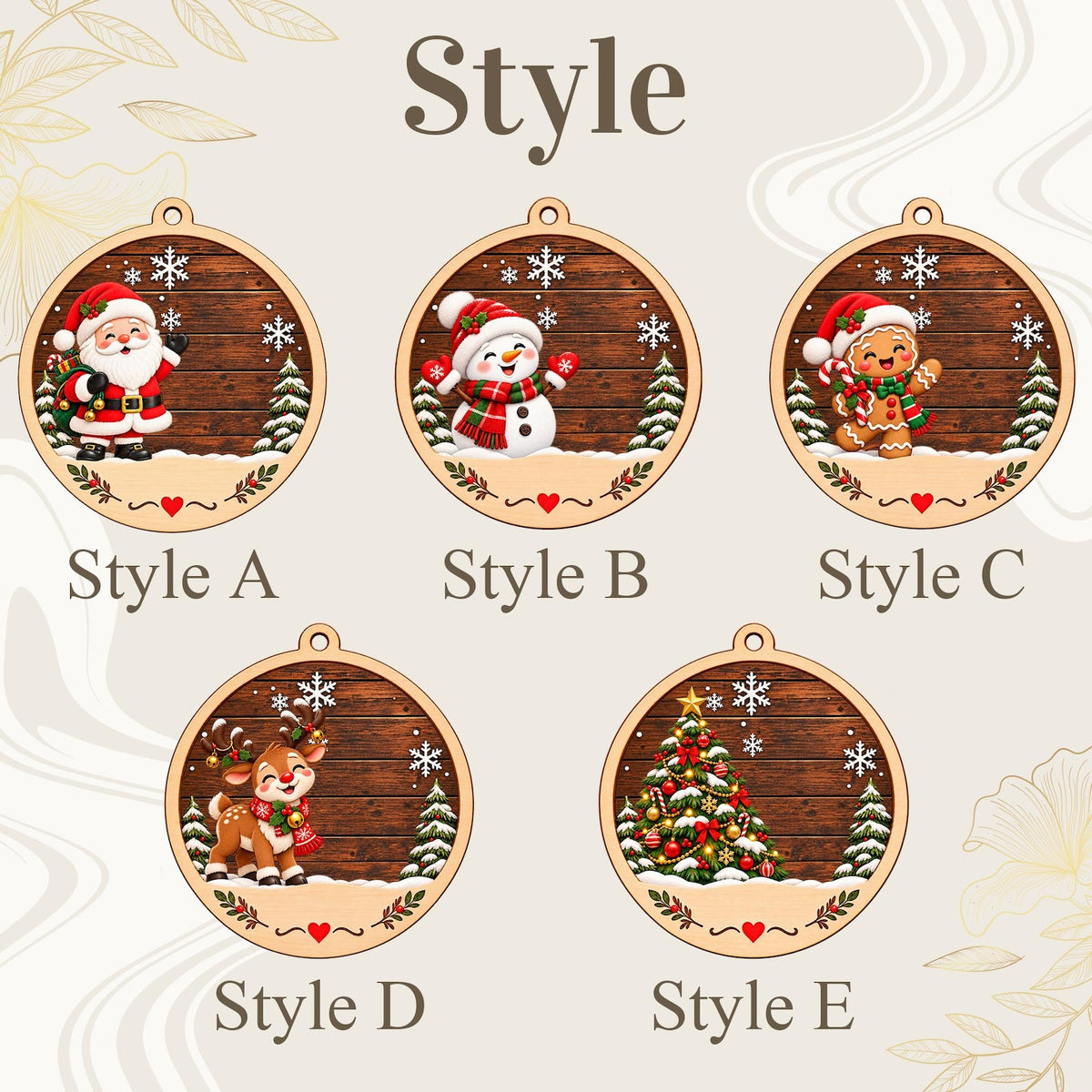 Personalized Initial Christmas 2 Layers Wooden Ornament, 2026 Keepsake Gift HA75 919536
