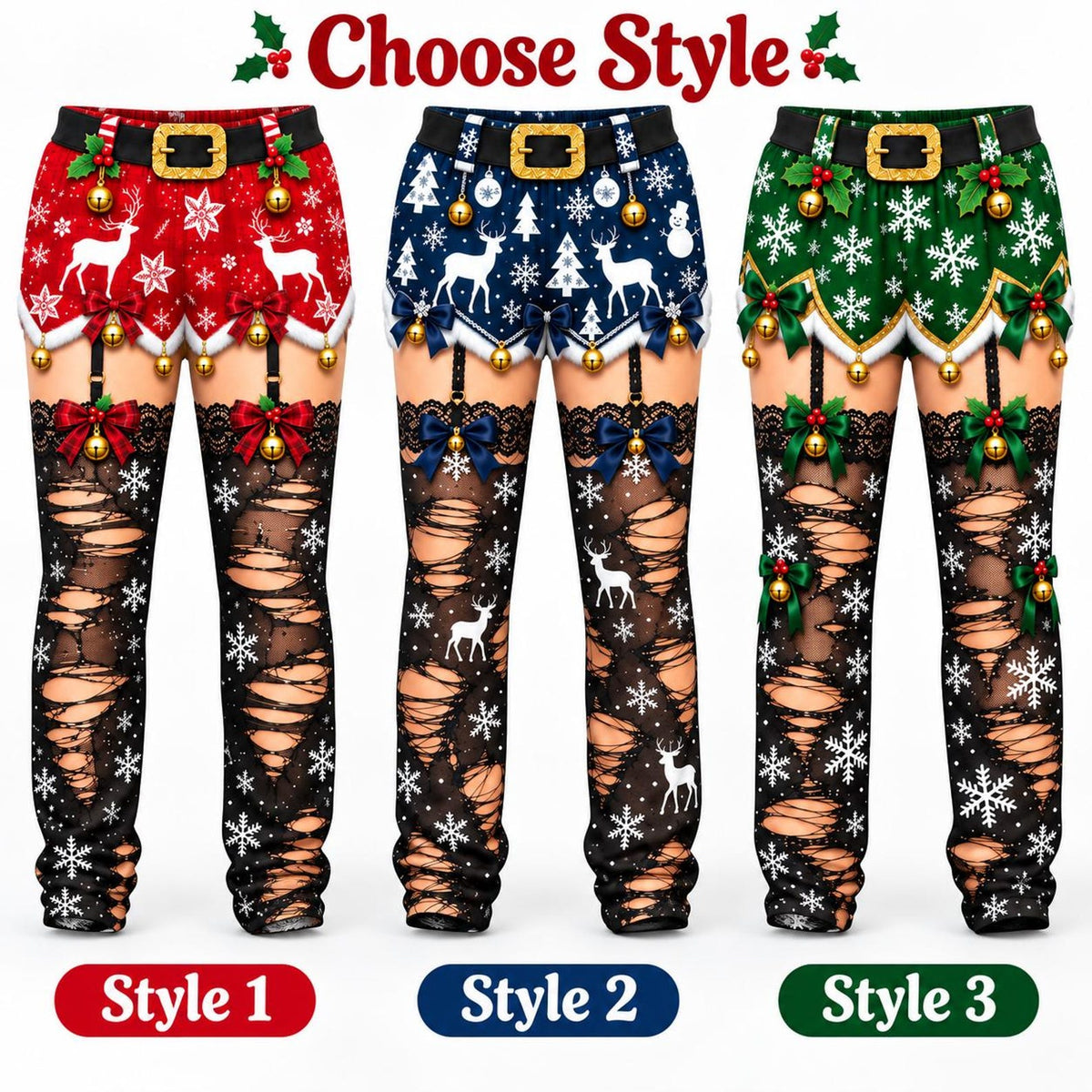 Personalized Fake Lace Stocking Funny Christmas Lounge Pants Gag Gift HA75 57032