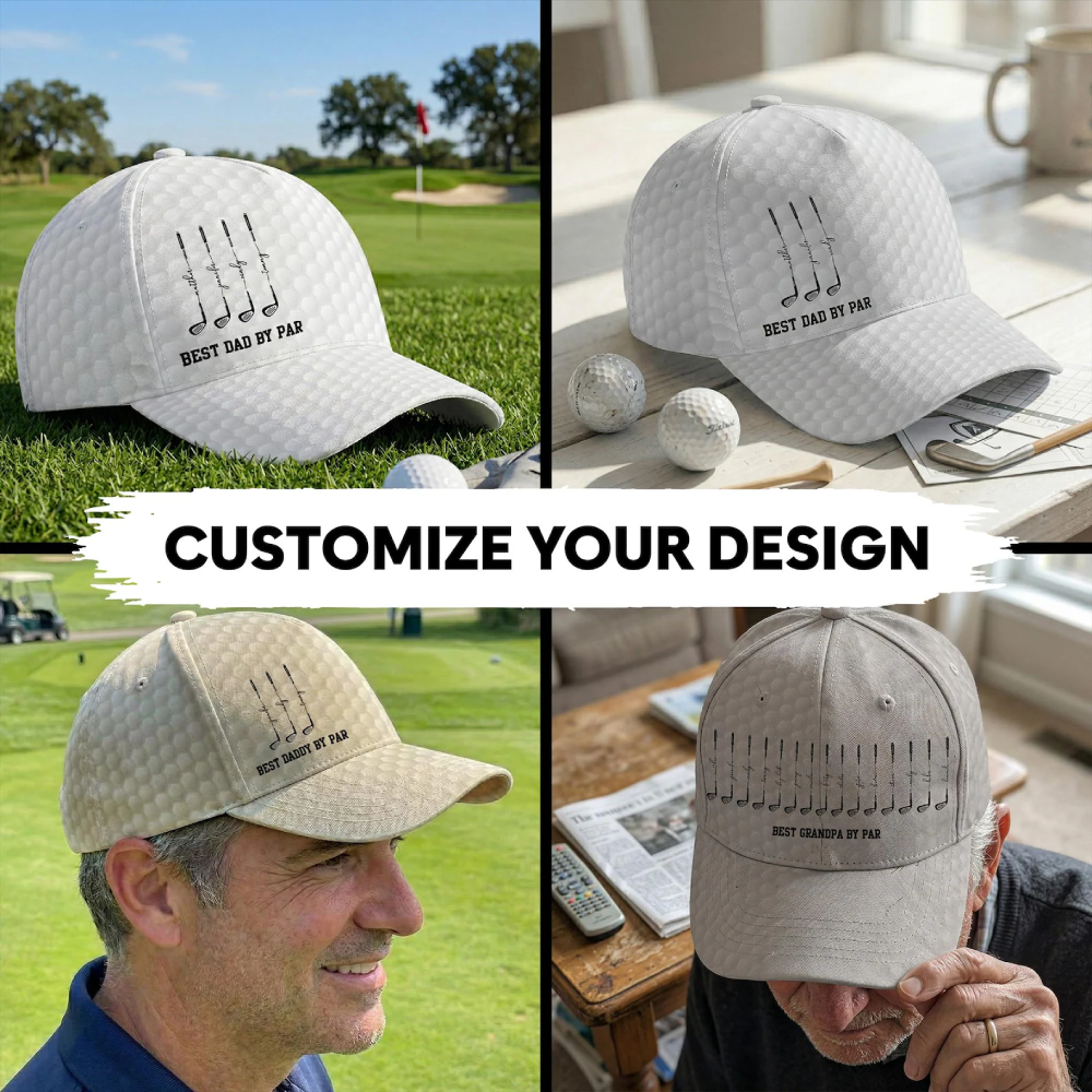 Personalized Best Dad Grandpa By Par Golf Clubs Classic Cap - Gift For Golf Lovers, Dad, Father's Day HO82 902308