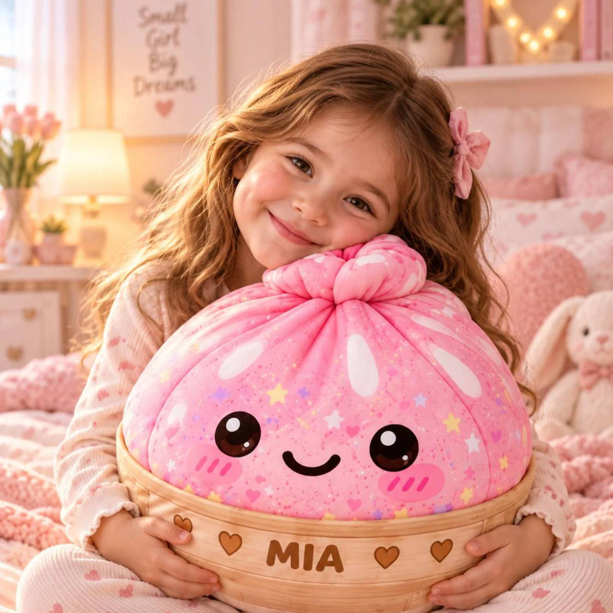 Custom Name Kawaii Dumpling Shaped Pillow - Birthday Christmas Gift for Kid HO82 904258