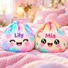 Custom Name Christmas Dumpling Shaped Pillow - Cute Pastel Plush Pillow HO82 904254