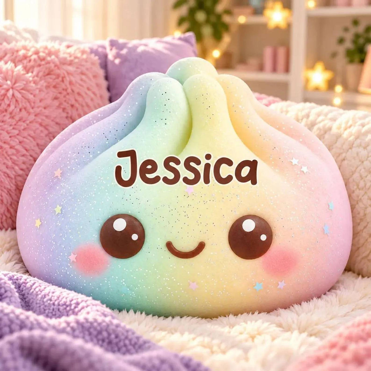 Personalized Name Christmas Dumpling Shaped Pillow - Squishy Toy for Kids HO82 904252