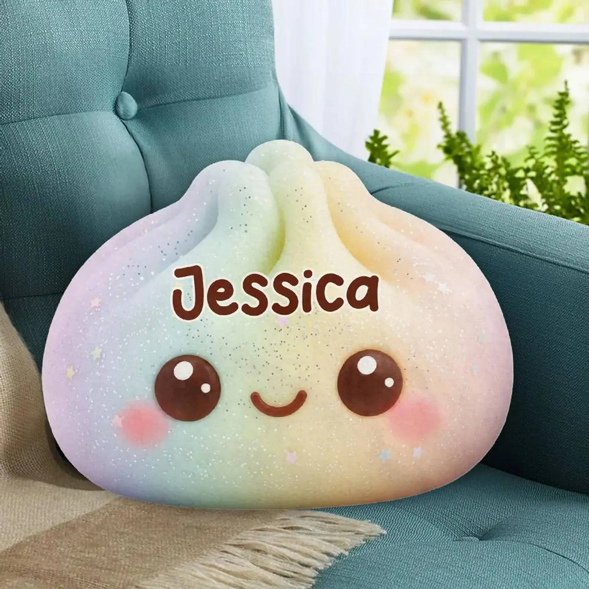 Personalized Name Christmas Dumpling Shaped Pillow - Squishy Toy for Kids HO82 904252