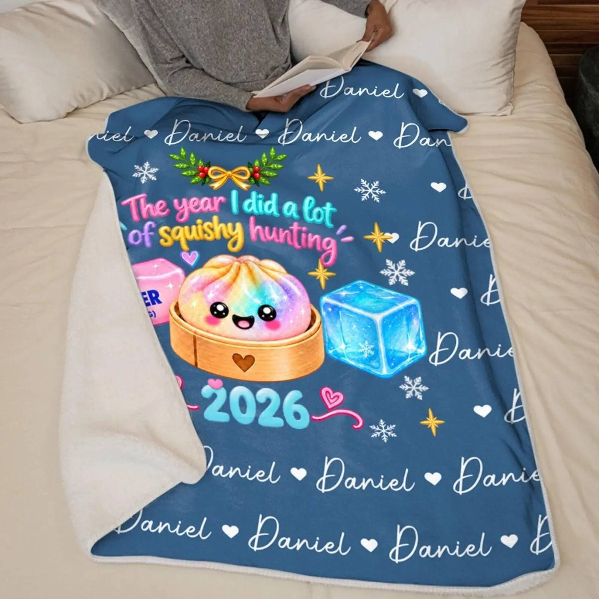 Personalized Name Kawaii Squishy Dumpling Blanket for Kids, Dumpling Lover Gift,Squishy Lover HO82 904236