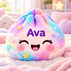 Custom Name Christmas Dumpling Shaped Pillow - Cute Pastel Plush Pillow HO82 904254