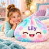 Custom Name Christmas Dumpling Shaped Pillow - Cute Pastel Plush Pillow HO82 904254