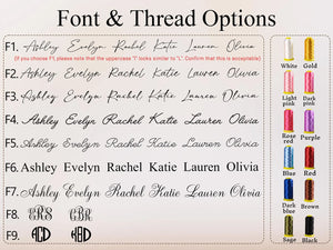 Personalized Name Embroidered Corduroy Cosmetic Bag, Bridesmaid Gifts, Bachelorette Party Gifts HO82 900522