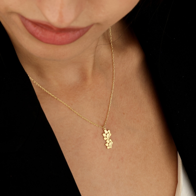 Custom Dog Name Paw Necklace For Dog Lover TH10 896889