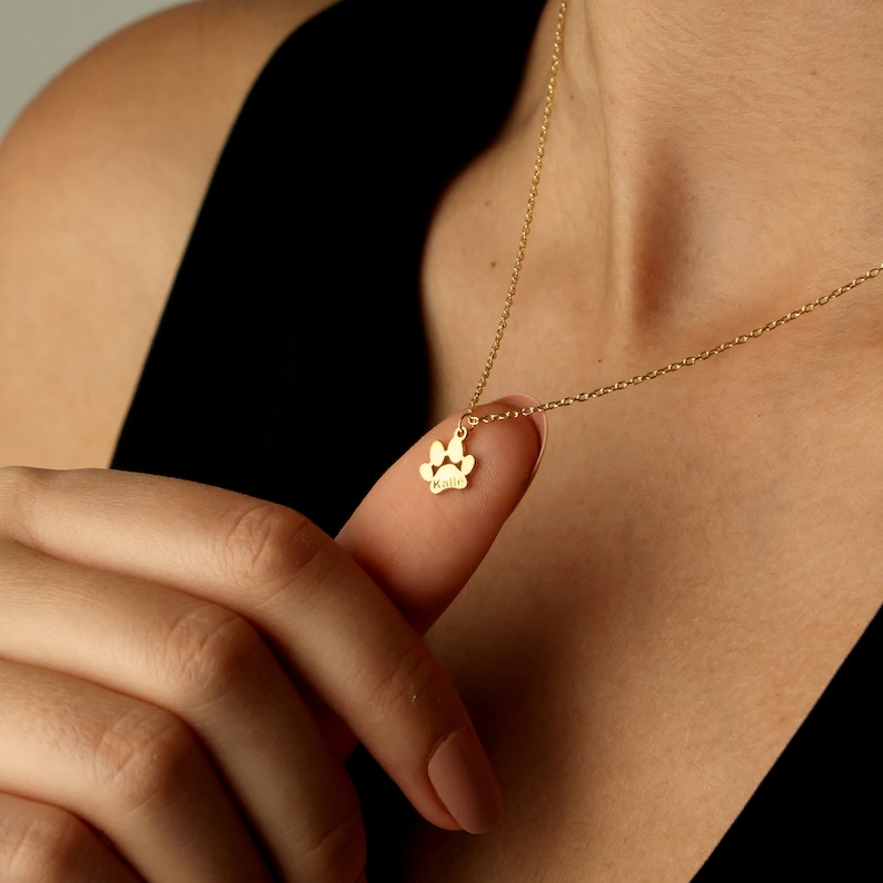 Custom Dog Name Paw Necklace For Dog Lover TH10 896889