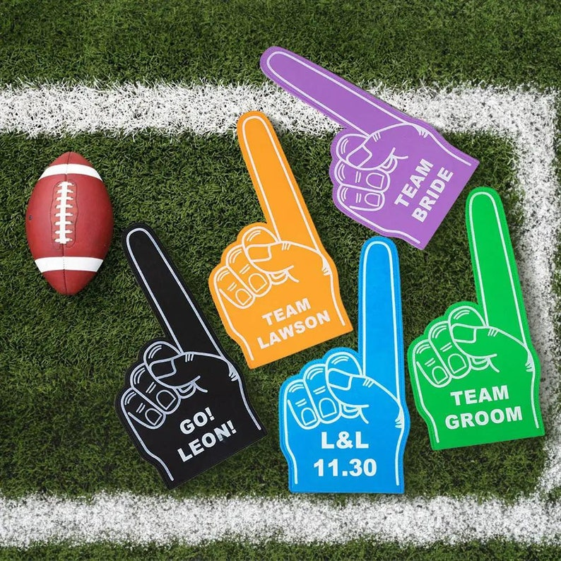 Custom Text Message Game Day Foam Finger with Custom Printed Message TH10 898259