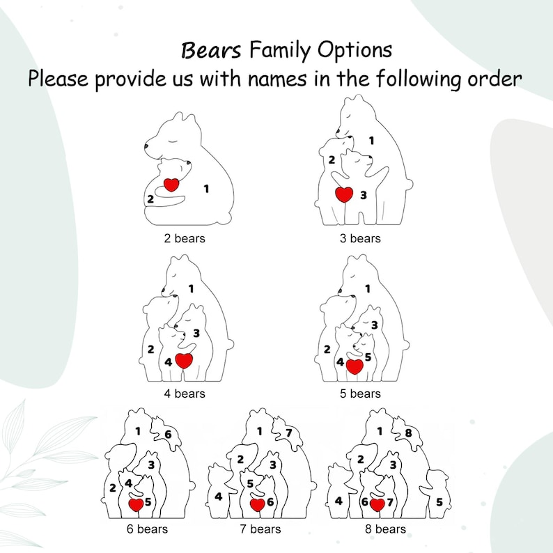 Personalized First Time Mom Gift, Wooden Mom and Baby Bear Puzzle, Family Home Decor TH10 898859