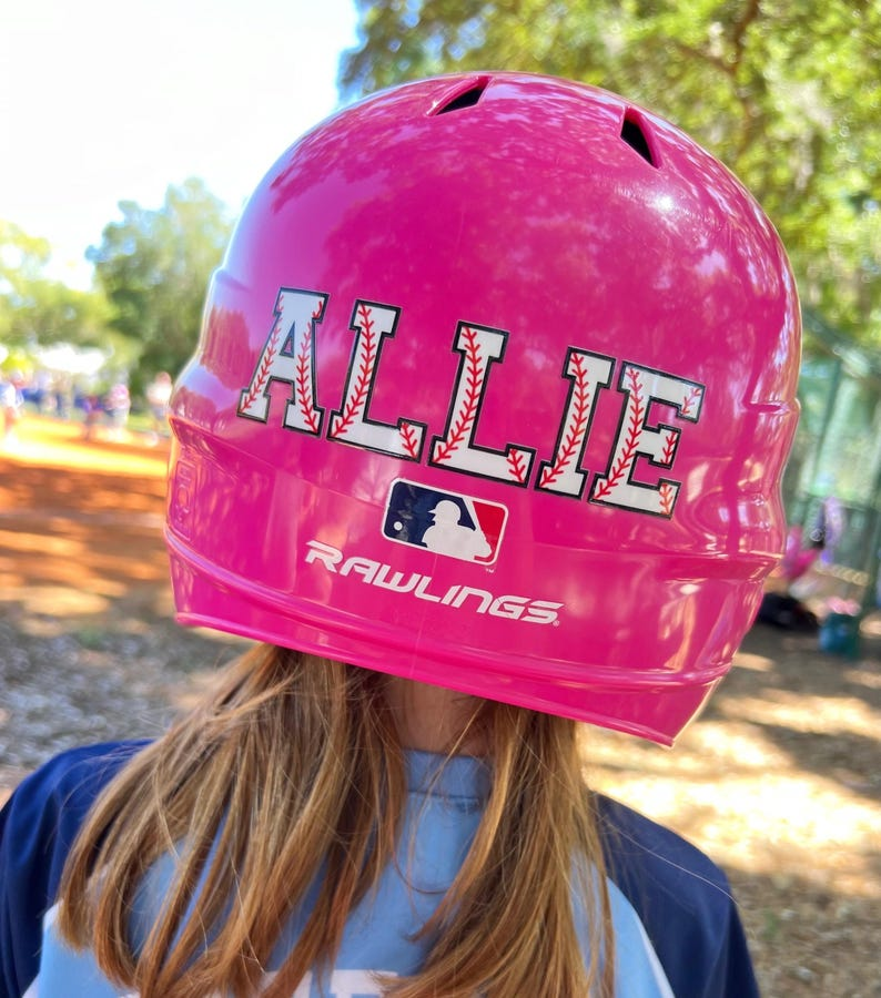 Personalized Little League Tball Name Ice Cream Drip Softball Baseball Drip Sticker TH10 169207